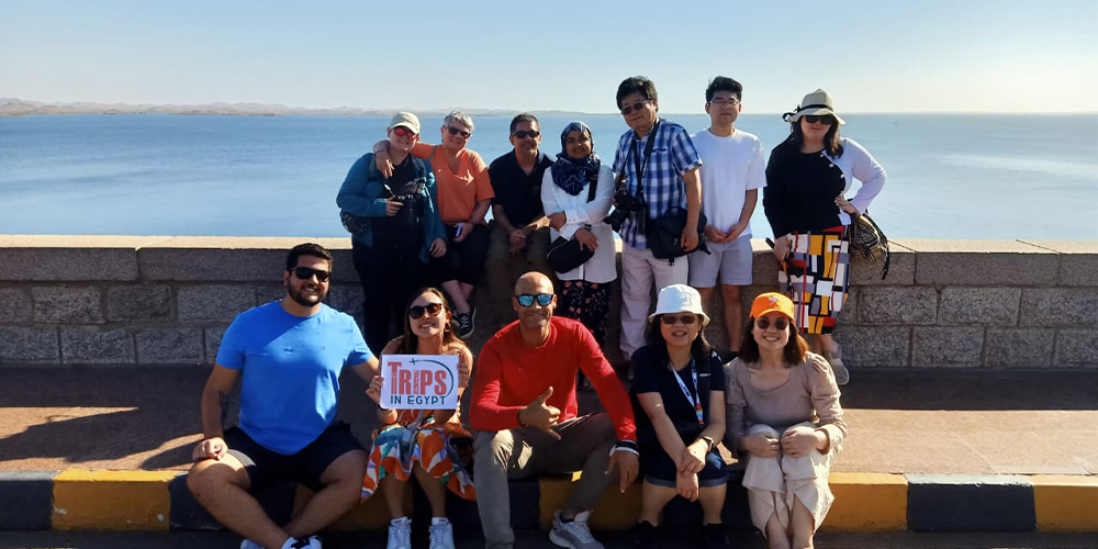 Trips in Egypt Customers at Aswan High Dam - Trips in Egypt