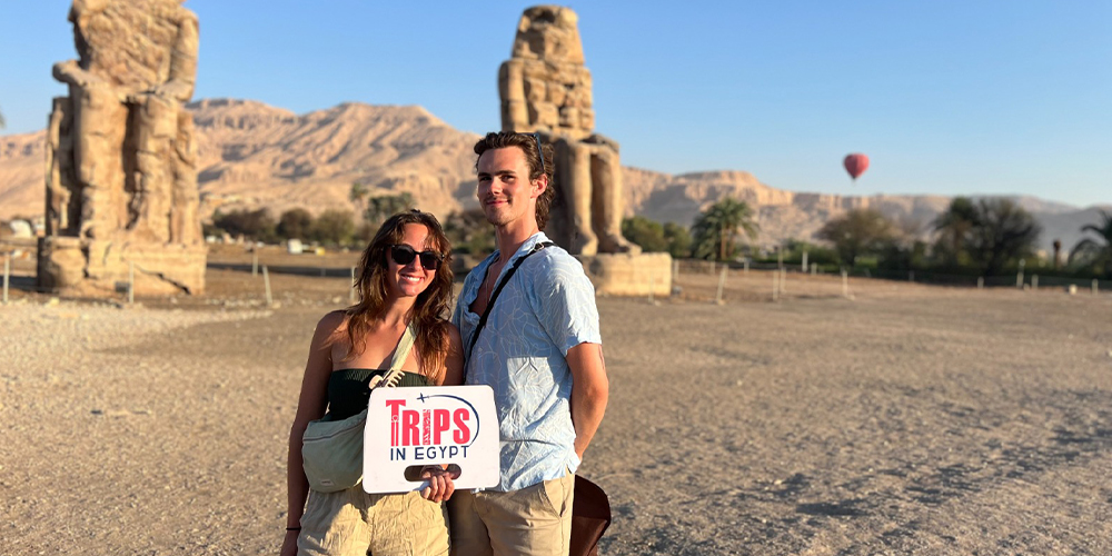 Trips in Egypt Client at Colossi of Memnon - Trips in Egypt