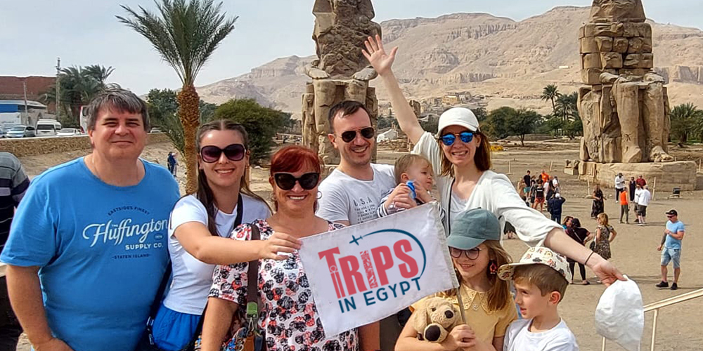 Trips in Egypt Client at Colossi of Memnon - Trips in Egypt