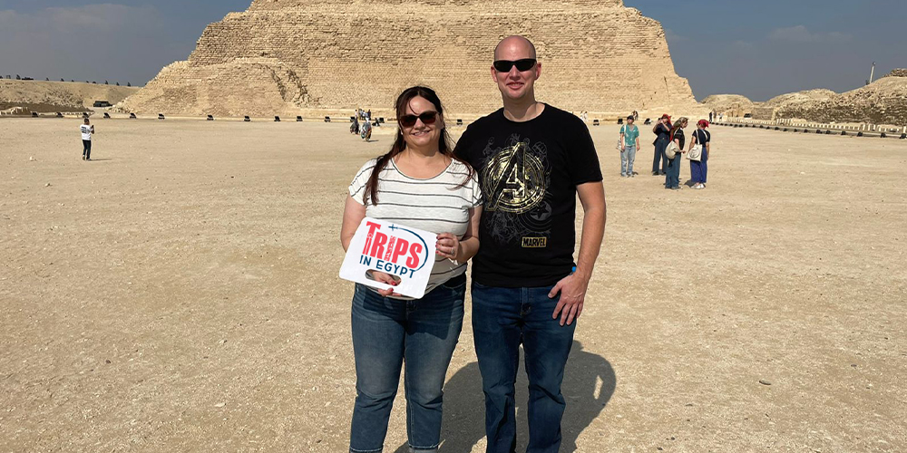 Trips in Egypt Client at Saqqara Pyramid - Trips in Egypt