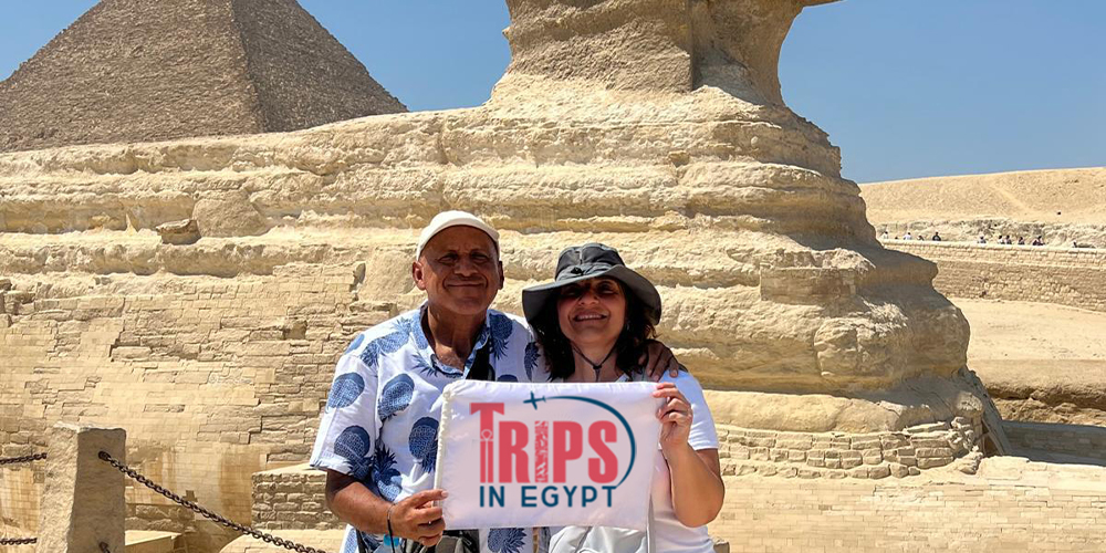 Trips in Egypt Client at the Great Sphinx - Trips in Egypt