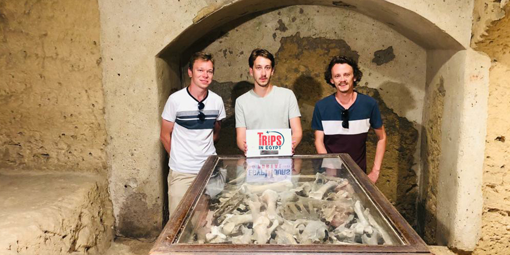 Trips in Egypt Client at Catacombs of Kom El Shoqafa - Trips in Egypt