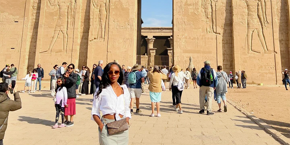 Trips in Egypt Client at Edfu Temple - Trips in Egypt