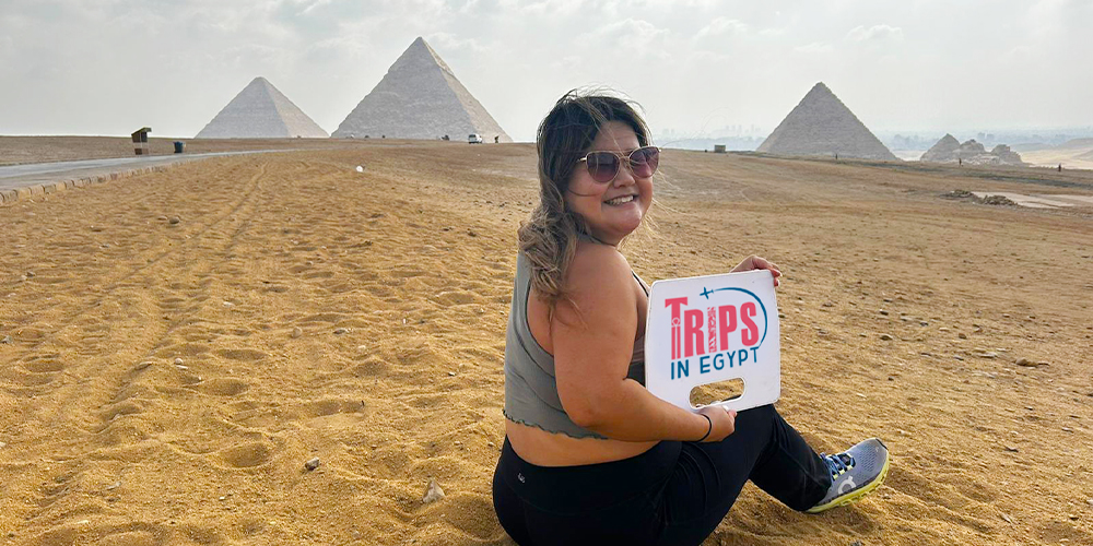 Trips in Egypt Client at Giza Pyramids Complex - Trips in Egypt