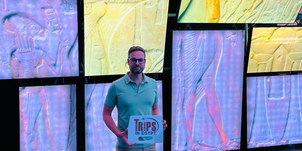 Trips in Egypt Client at The Grand Egyptian Museum 1 - Trips in Egypt