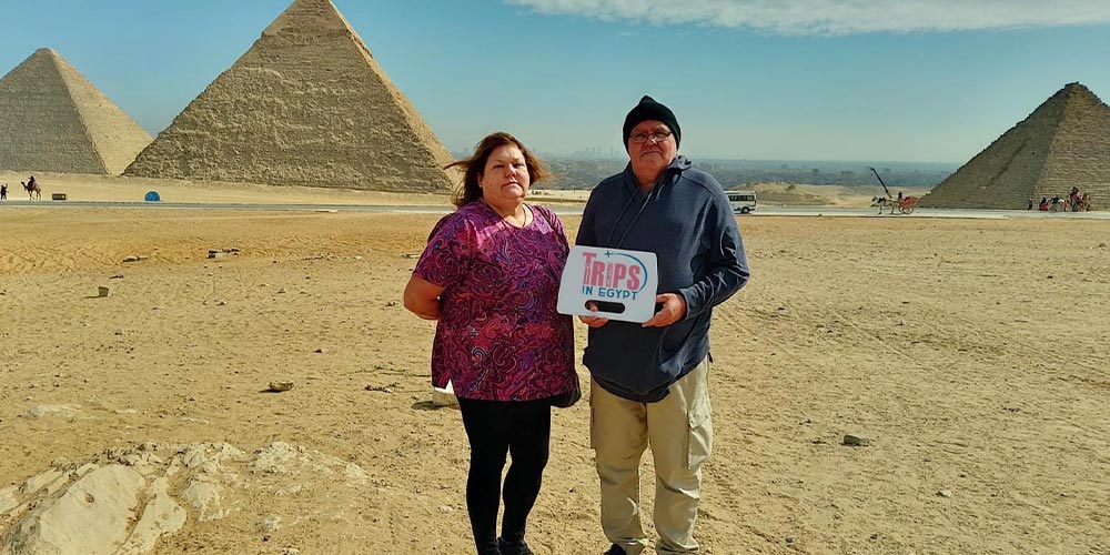 Trips in Egypt Clients at Giza Pyramids - Trips in Egypt 1
