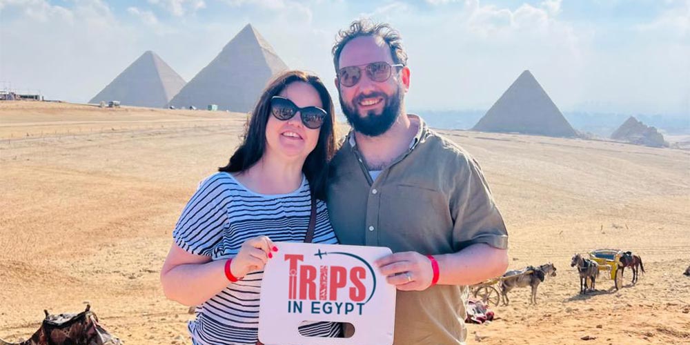 Trips in Egypt Clients at Giza Pyramids - Trips in Egypt
