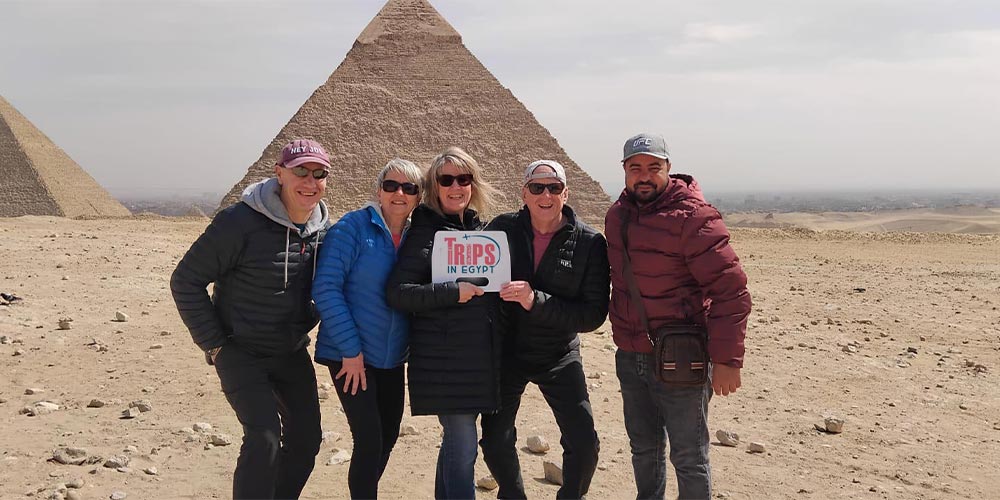 Trips in Egypt Clients at Giza Pyramids - Trips in Egypt 2