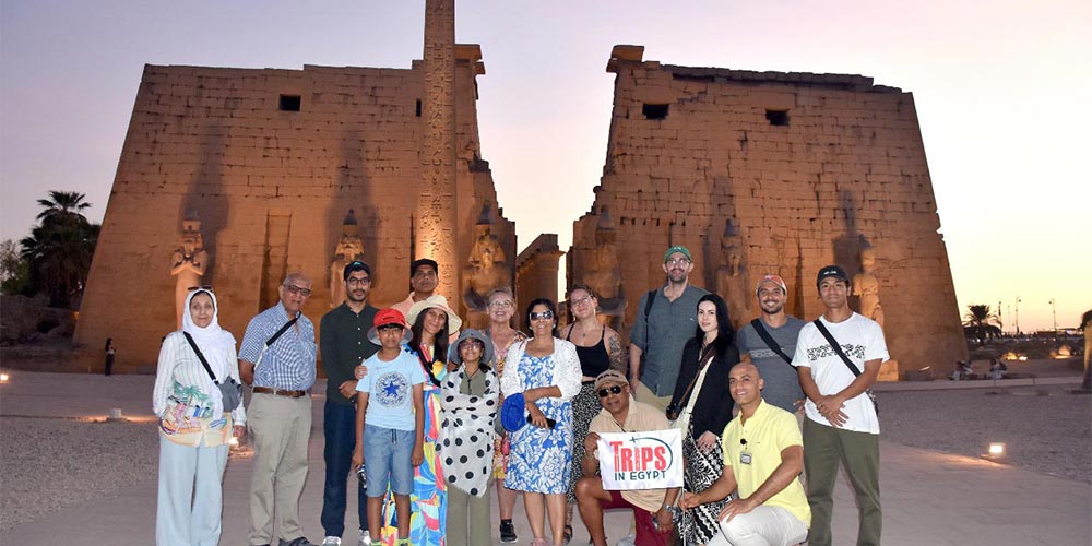 Trips in Egypt Clients at Luxor Temple - Trips in Egypt
