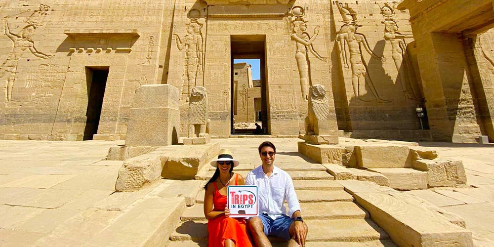 Trips in Egypt Clients at Philae Temple - Trips in Egypt