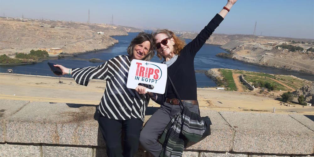 Trips in Egypt Clients at the Aswan High Dam - Trips in Egypt
