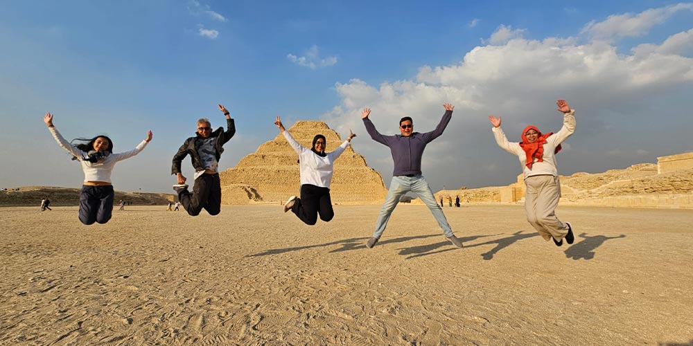 Trips in Egypt Clients at Saqqara Pyramid - Trips in Egypt