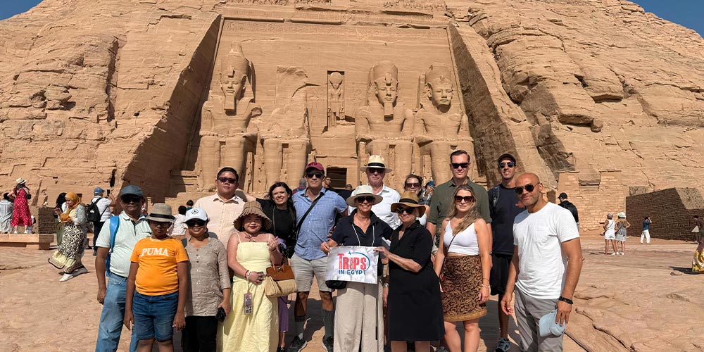 Trips in Egypt Clients at Abu Simbel Temple - Trips in Egypt