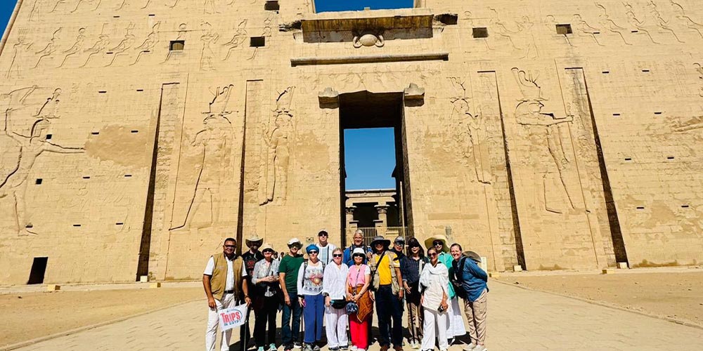 Trips in Egypt Clients at Edfu Temple - Trips in Egypt