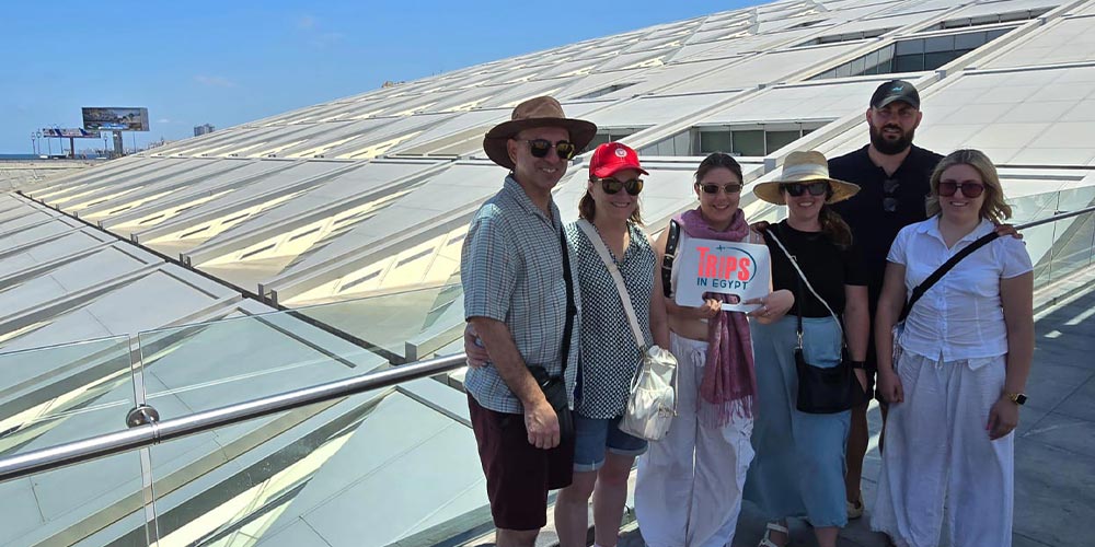 Trips in Egypt Clients at Alexandria Library - Trips in Egypt