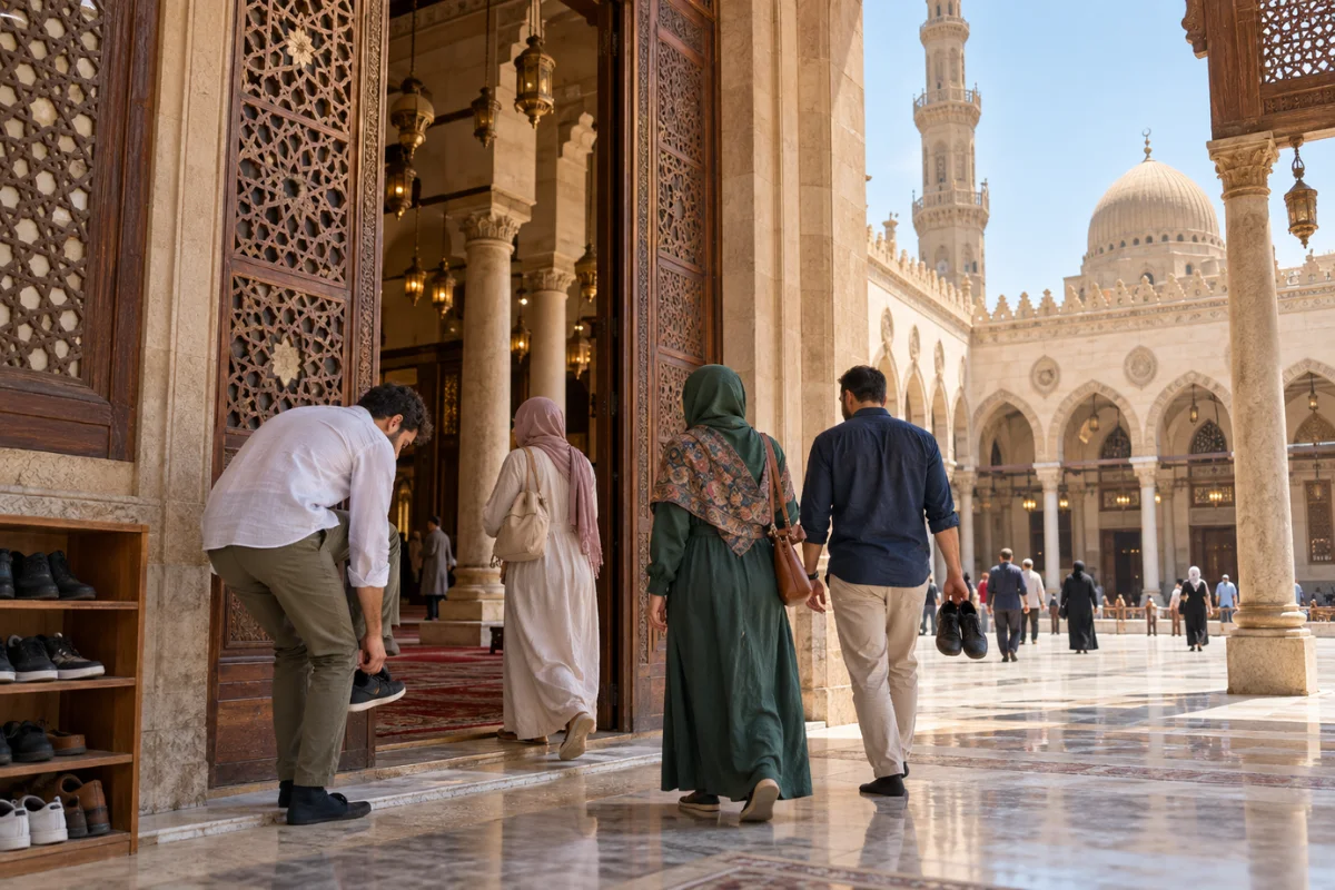 Modest Dress at a Cairo Mosque