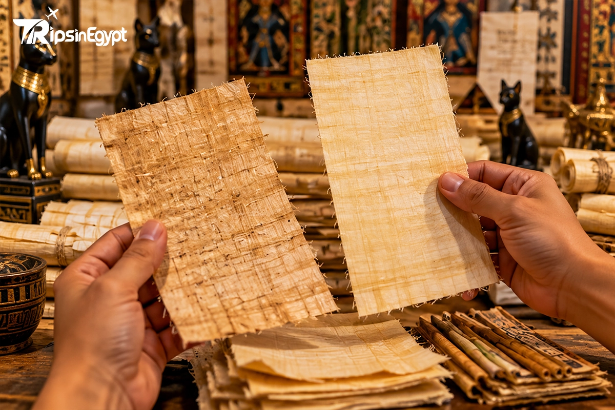 Real Papyrus From Fake and What to Pay - Trips in Egypt.webp