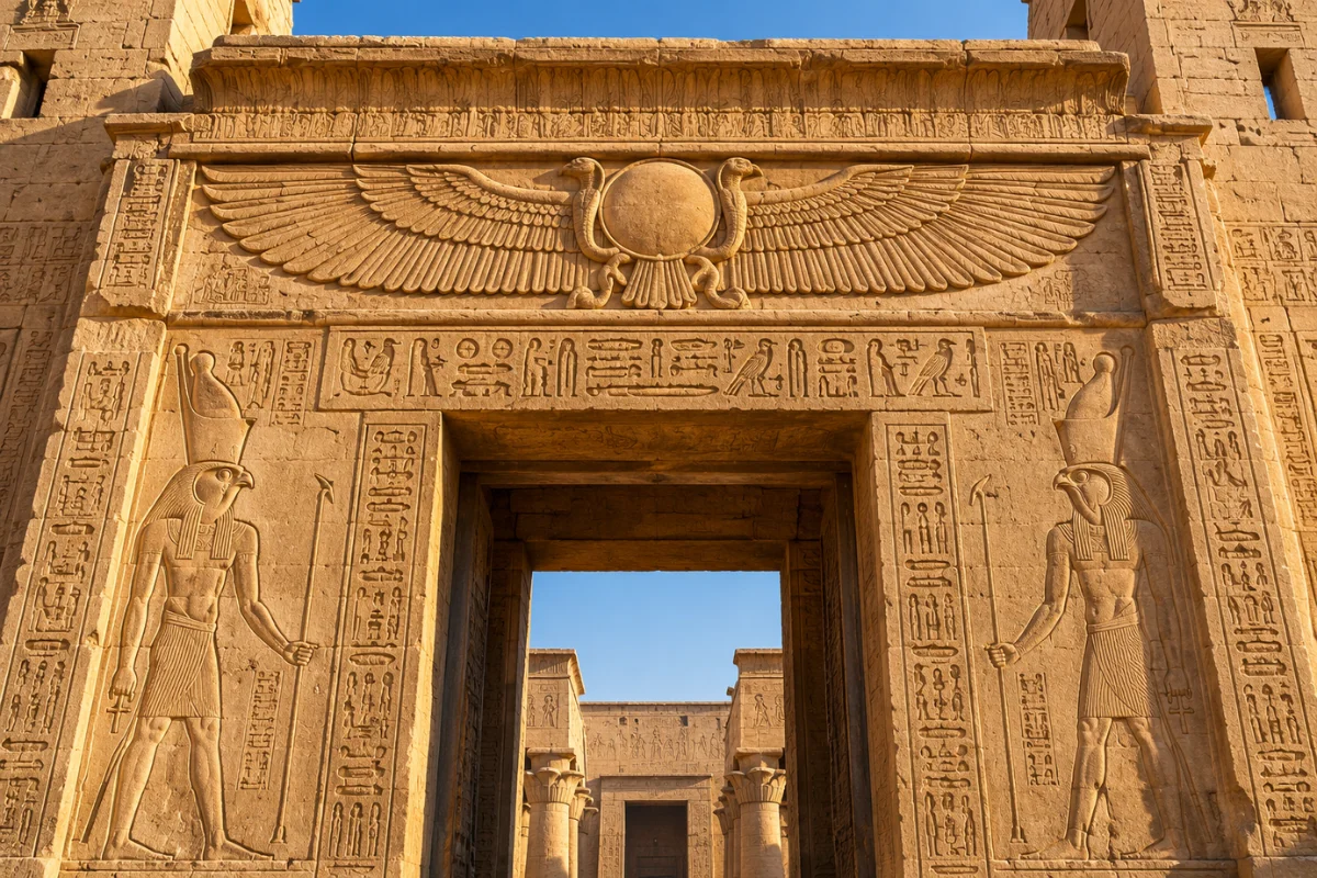 Winged Sun Disc at Edfu Temple